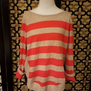 NEIMAN MARCUS Vintage ORANGE TAN ANGORA ORANGE‎ LONG SLEEVE SWEATER